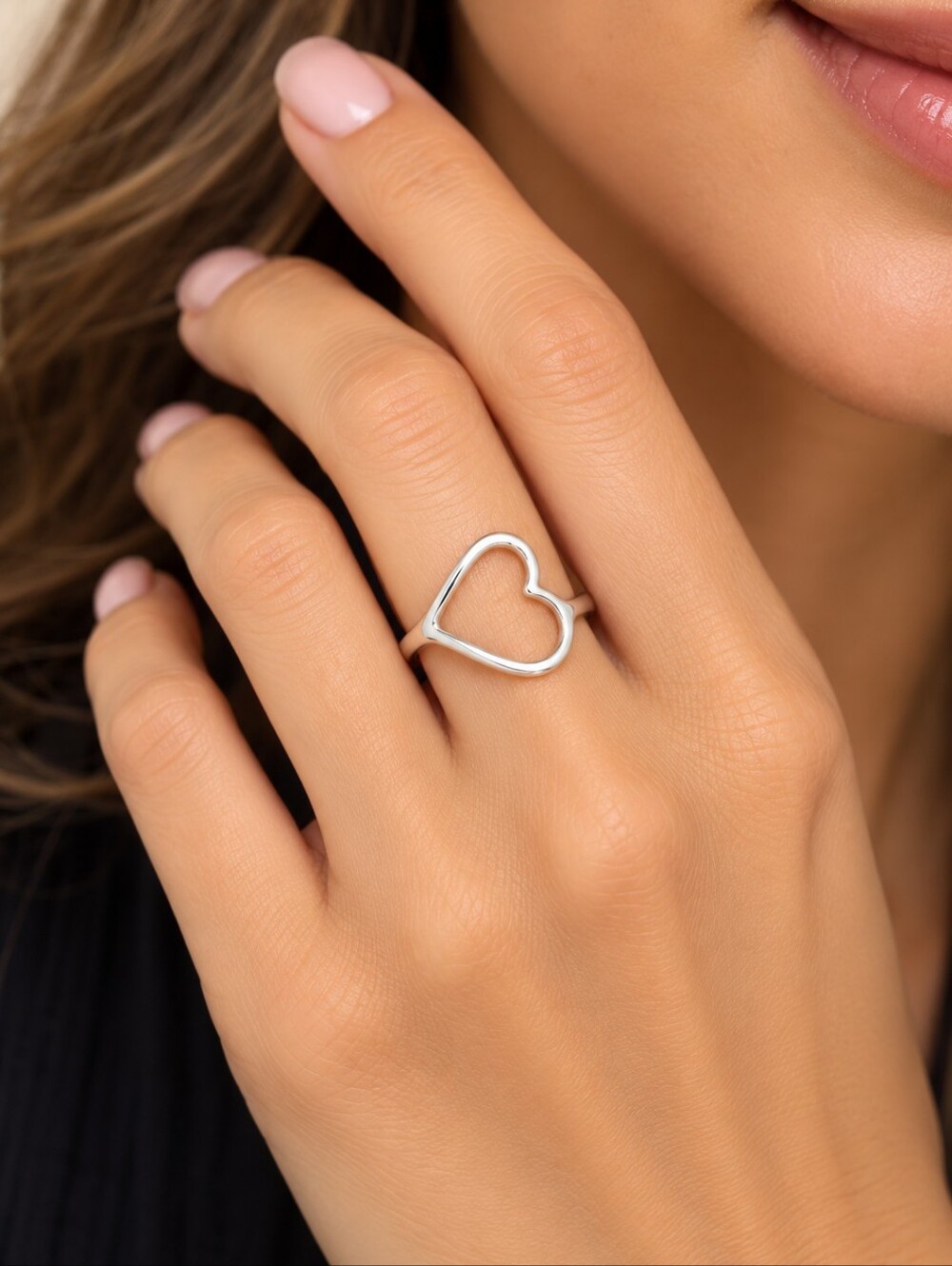 Tiffany inspired 925 heart ring